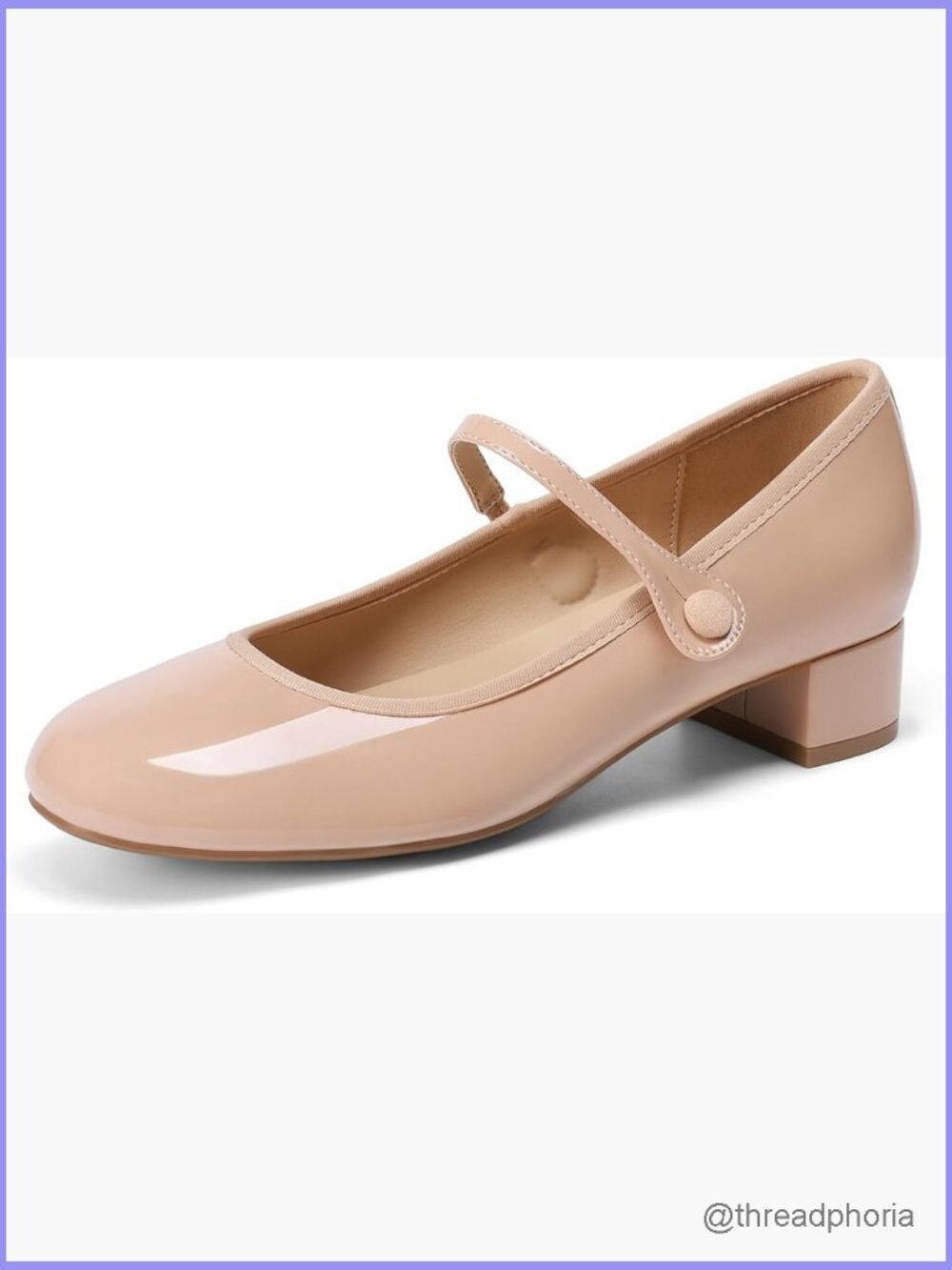 Mary Jane Chunky Low Heels Comfortable Slip on Dress Shoes Work Pumps Flats